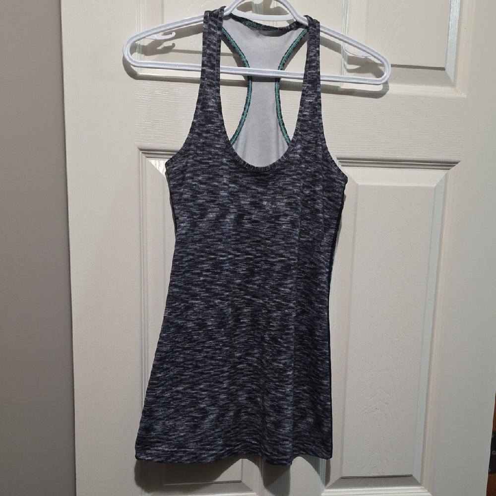 Lululemon Athletica Black and Gray Racerback Tank Top